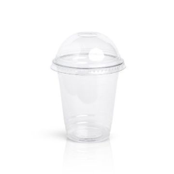 صورة كرتون كاس عصير شفاف رقم 16قبه بلاسكو مع غطا 20 حبه