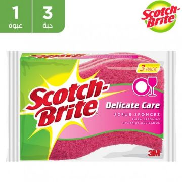 صورة كرتون اسفنج سكوتش برايت 1*3*8 قوة فائقة  اصفر 8 حبه