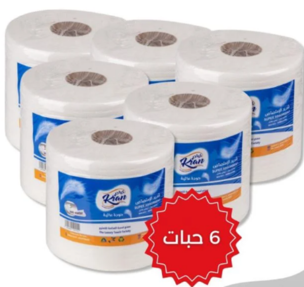 Picture of شوال مناديل ماكسي رول كيان + كناري + بيلا 300متر 6 حبه