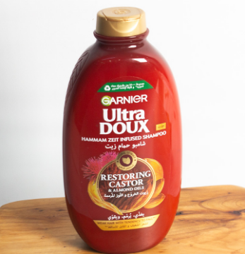 صورة شامبو جارنير600مل بزيت الخروع واللوز شد6حبة