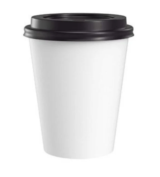 صورة كرتون كاس كبتشينو عادي المزود 8اونص شد1000ح مع غطا 20 حبه