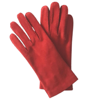 صورة كرتون كفوف قماش لون احمر واسود شد 100 10 حبه