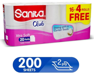 صورة شوال مناديل سانيتا كلوب حمام 16+4مجانا 3 حبه