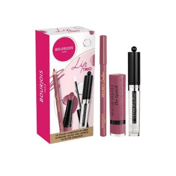 صورة برجوا مجموعة أحمر الشفاه ومحدد شفاه فيلفيت وملمع شفاه